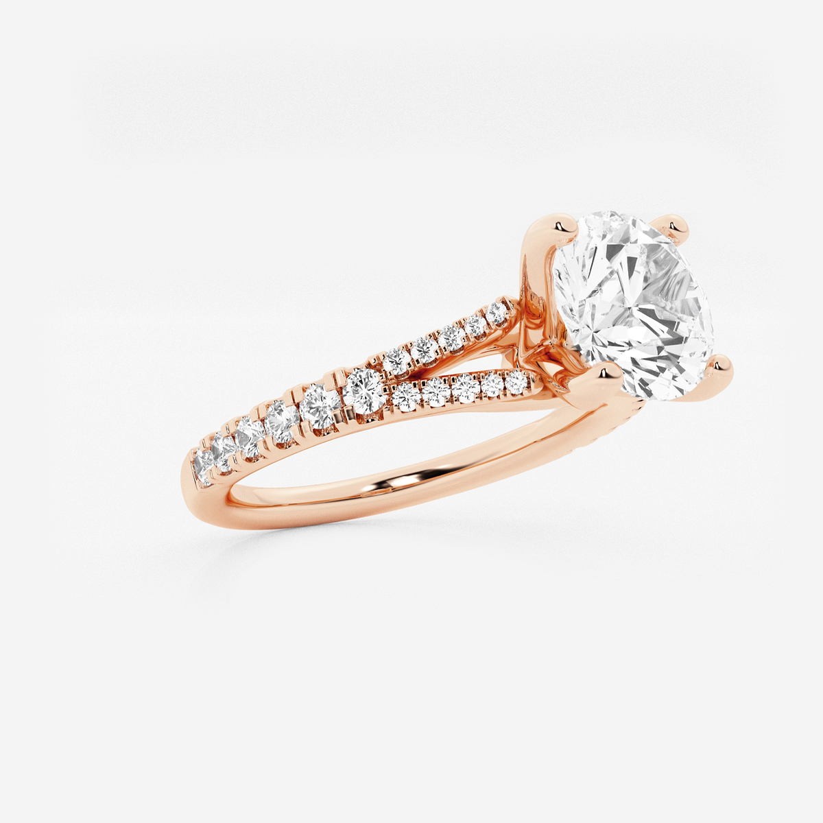 Additional Image 1 for  2 1/3 ctw Round Lab Grown Diamond Split Shank Engagement Ring