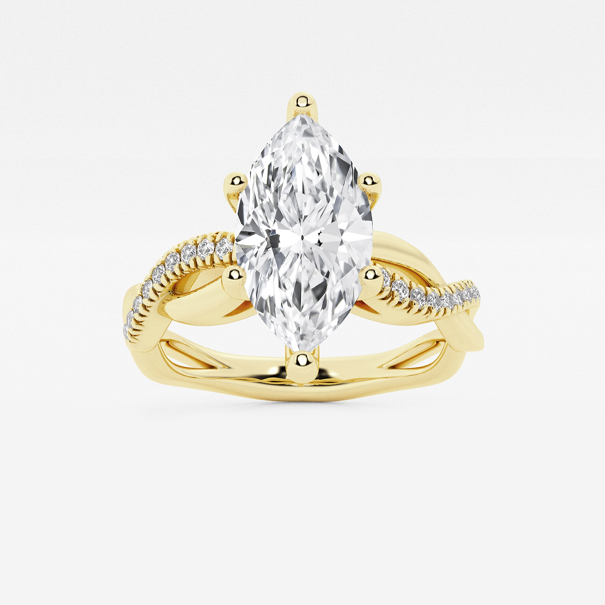 1 5/8 ctw Marquise Lab Grown Diamond Intertwined Engagement Ring
