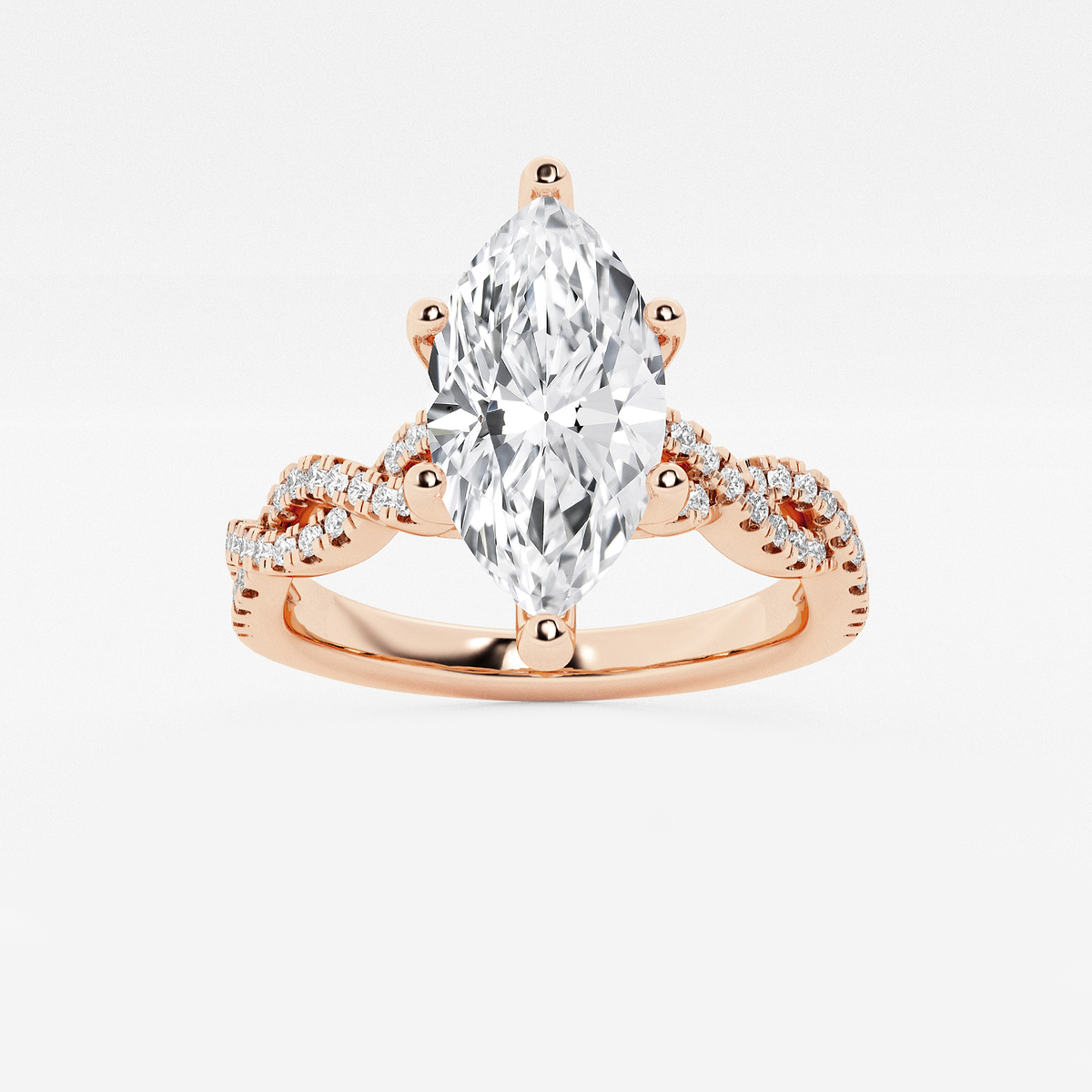 1 3/4 ctw Marquise Lab Grown Diamond Double Twist Engagement Ring