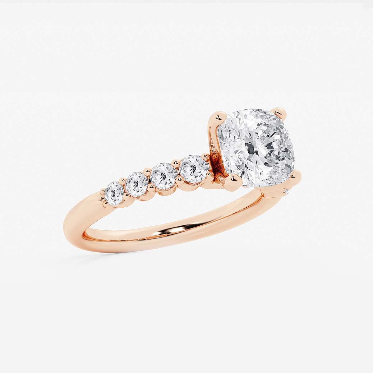 Additional Image 1 for  3 ctw Pear Lab Grown Diamond Graduated Engagement Ring