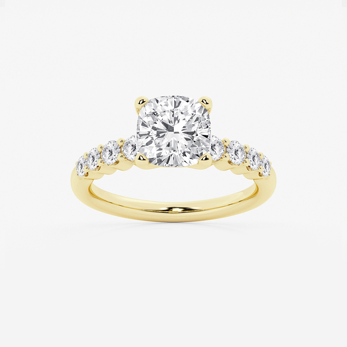 3 ctw Pear Lab Grown Diamond Graduated Engagement Ring