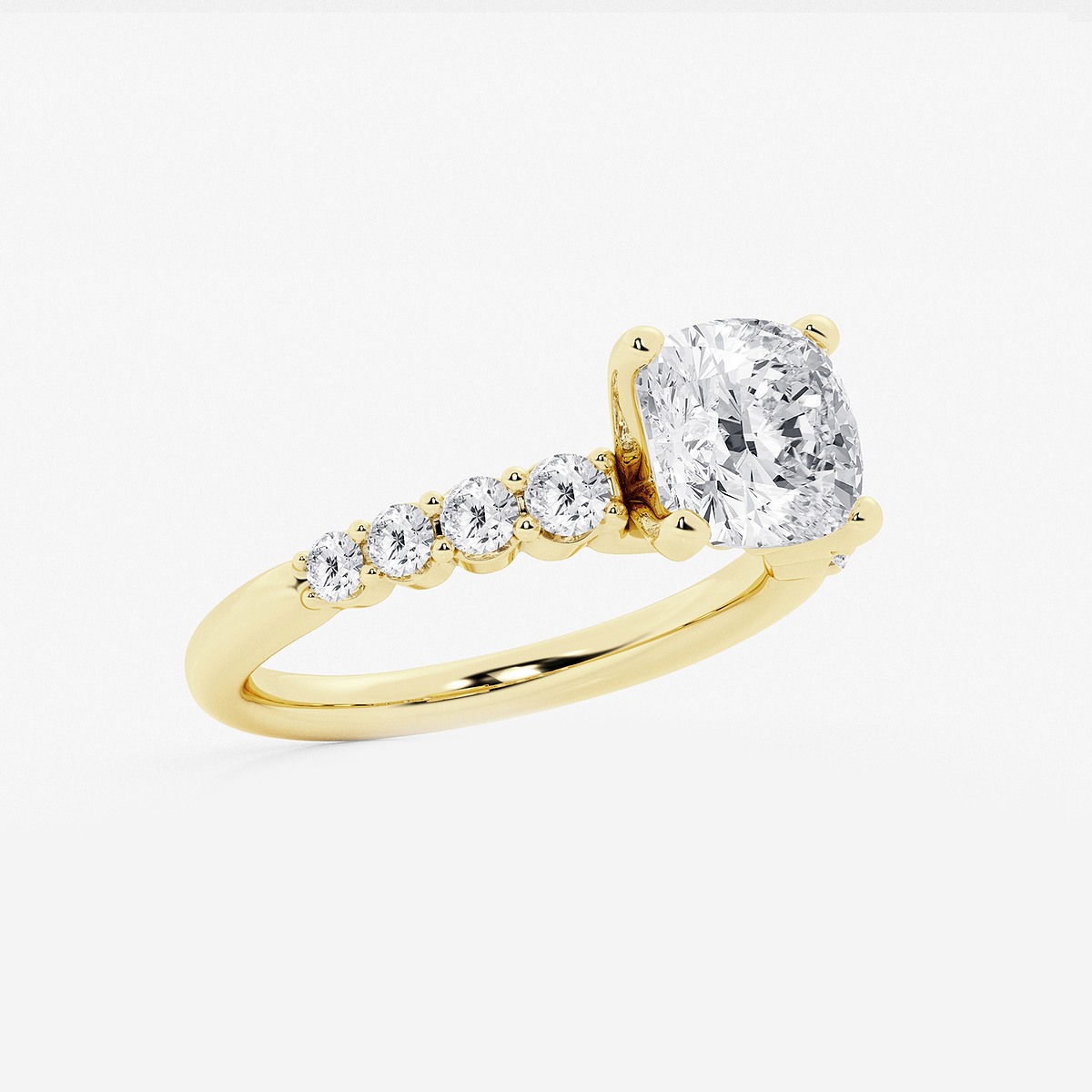 Additional Image 1 for  3 ctw Pear Lab Grown Diamond Graduated Engagement Ring
