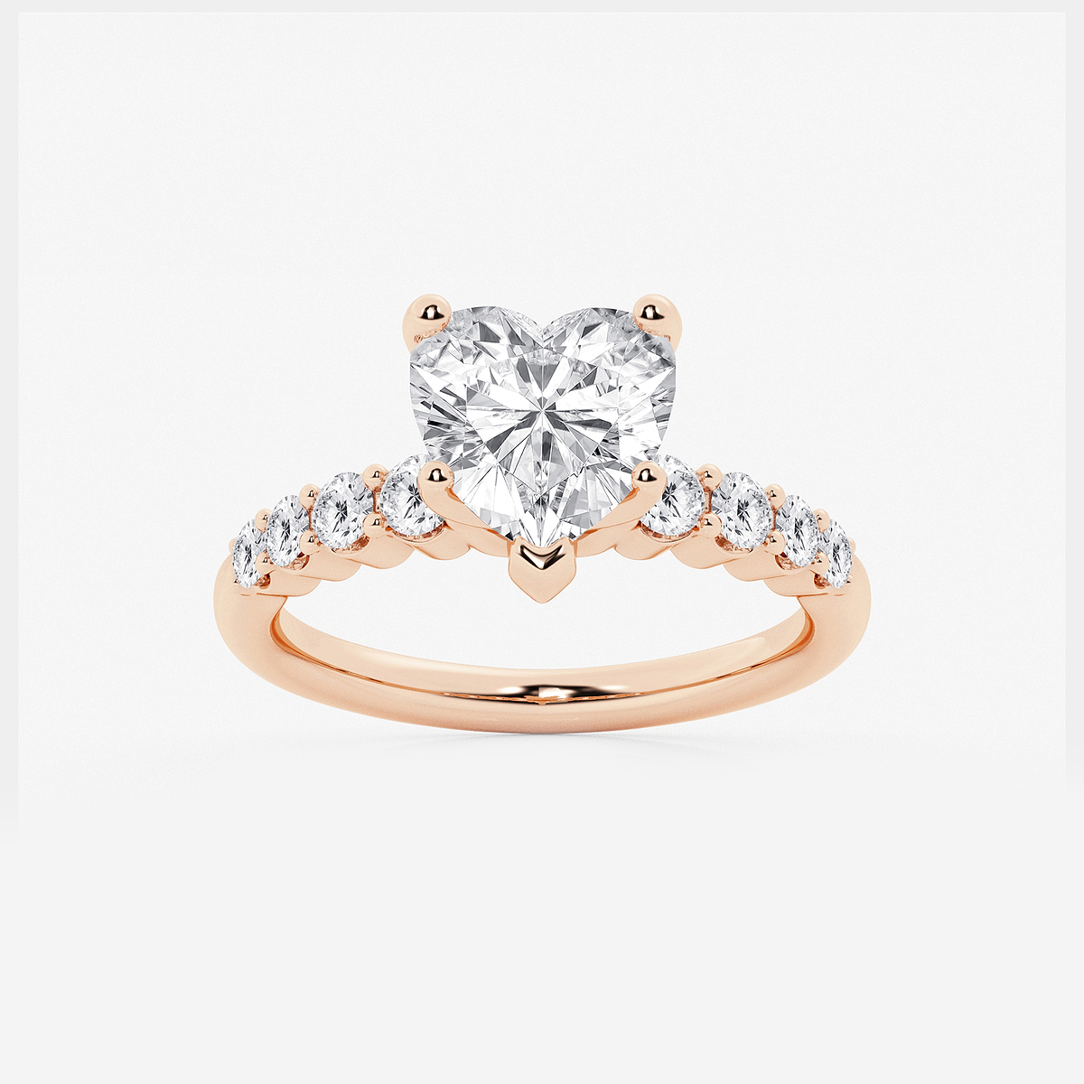 Amelia 2/3 ctw Heart Lab Grown Diamond Graduado Anillo de