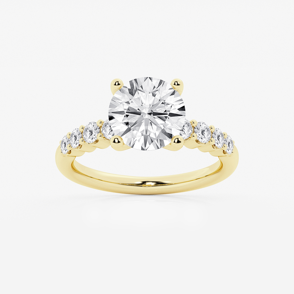 5 2/3 ctw Round Lab Grown Diamond Graduated Engagement Ring