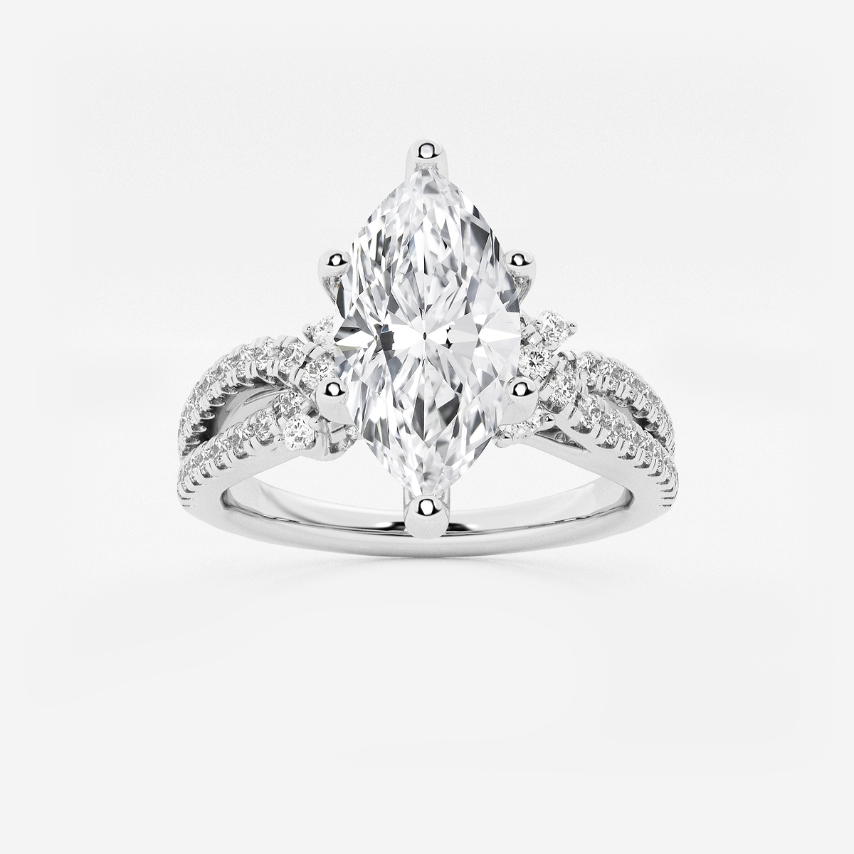 2 ctw Marquise Lab Grown Diamond Petite Bow Engagement Ring