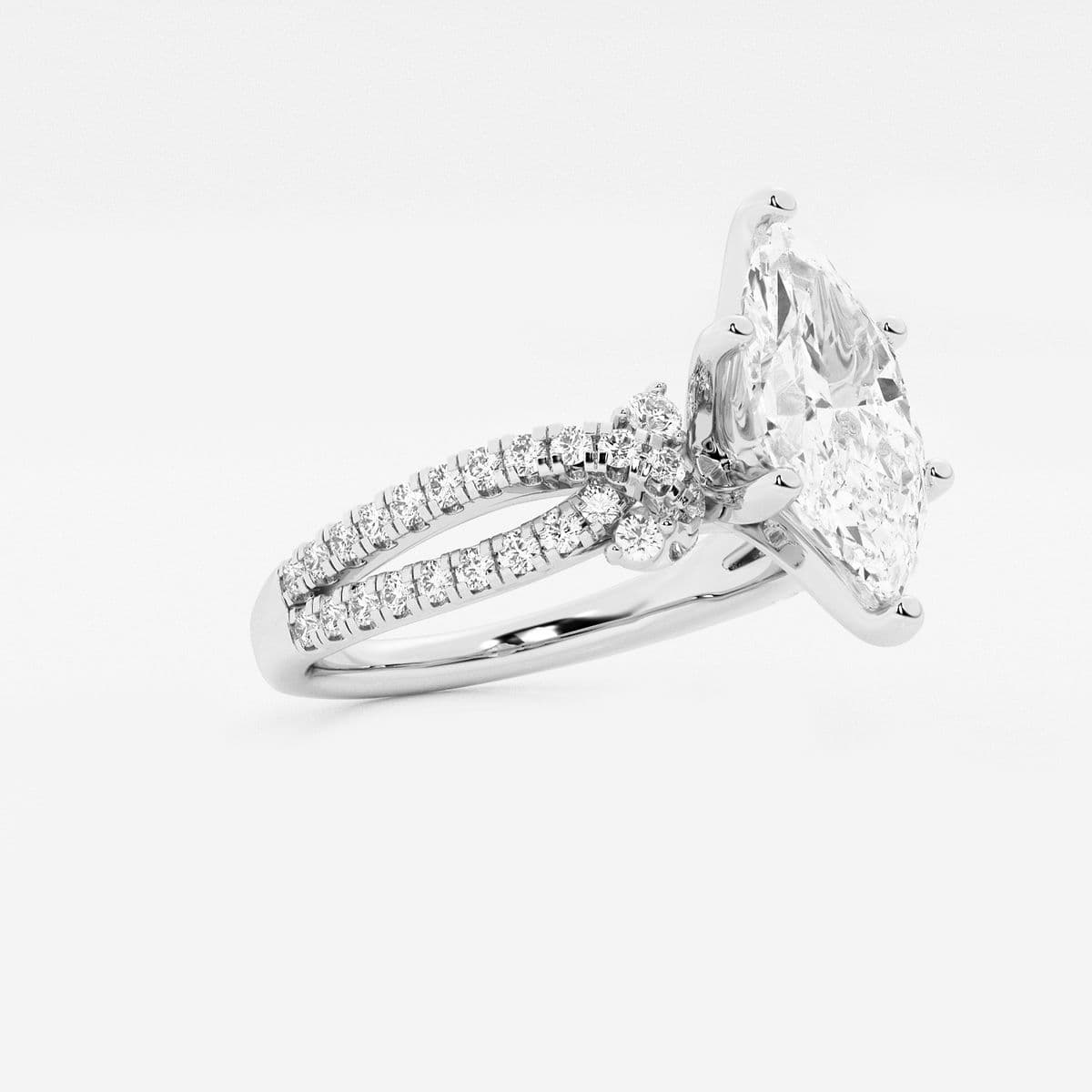 Eloise 1 1/4 ctw Marquise Lab Grown Diamond Petite Bow