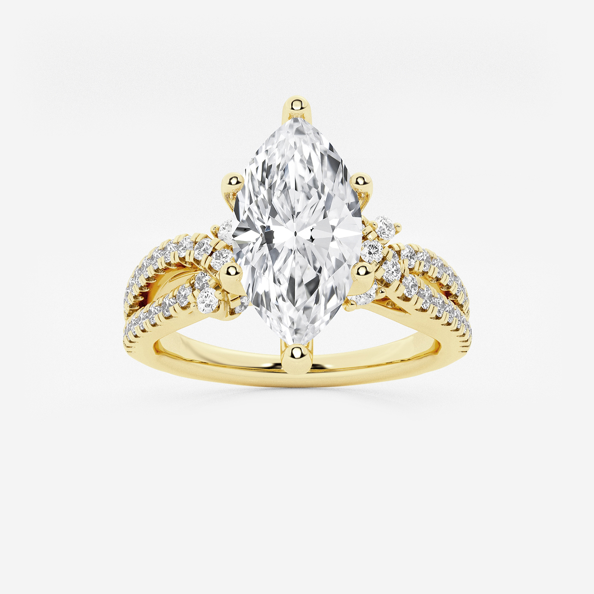 2 ctw Marquise Lab Grown Diamond Petite Bow Engagement Ring