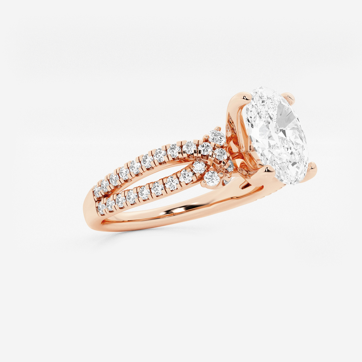 Additional Image 1 for  1 1/4 ctw Oval Lab Grown Diamond Petite Bow Engagement Ring