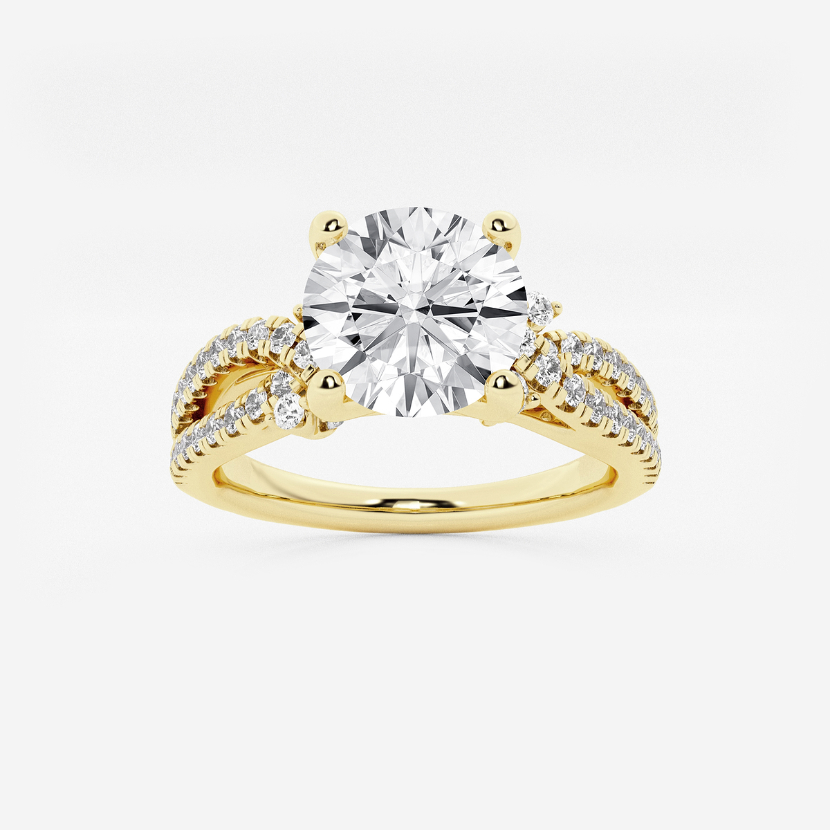 2 ctw Round Lab Grown Diamond Petite Bow Engagement Ring