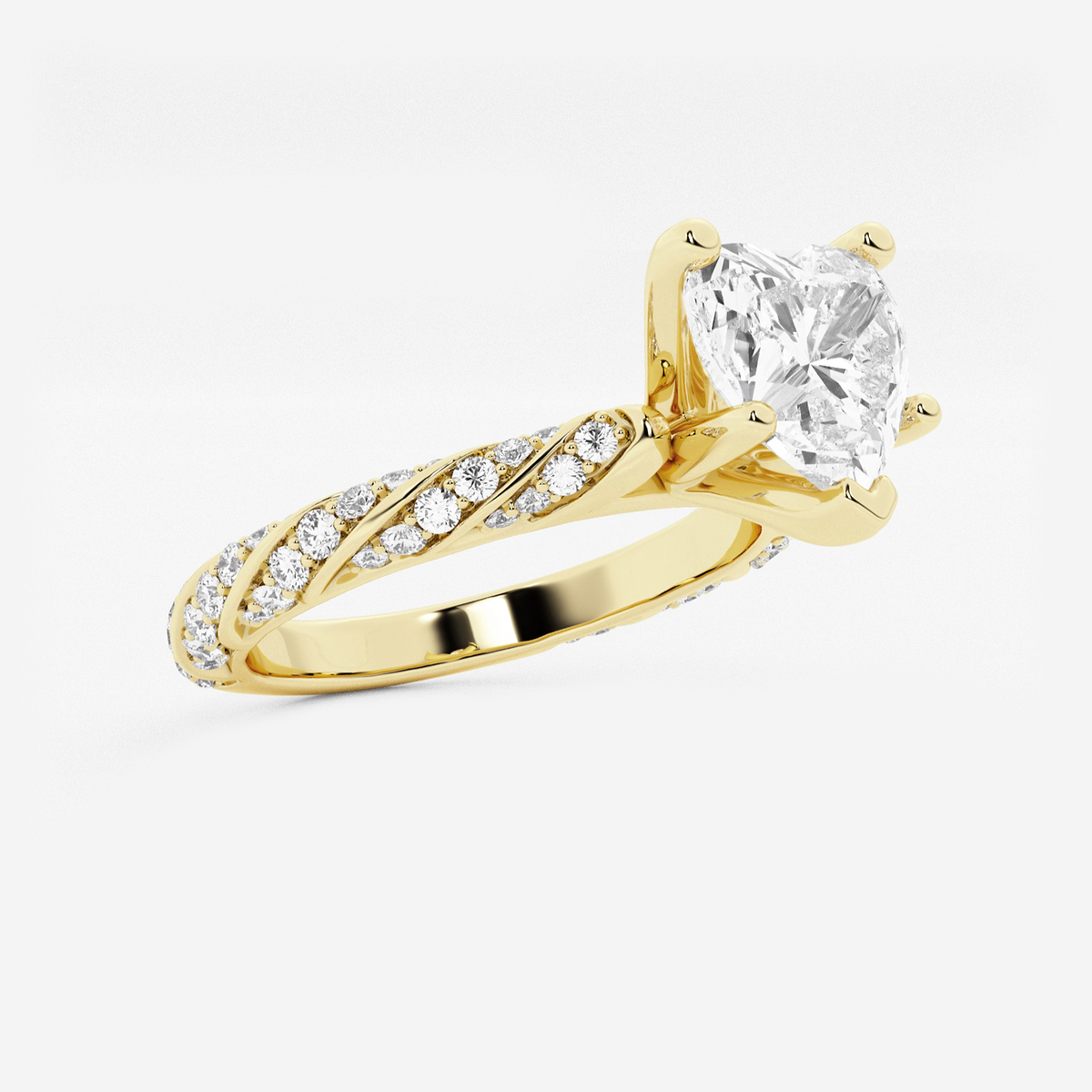 Additional Image 1 for  2 ctw Heart Lab Grown Diamond Ribbon Engagement Ring