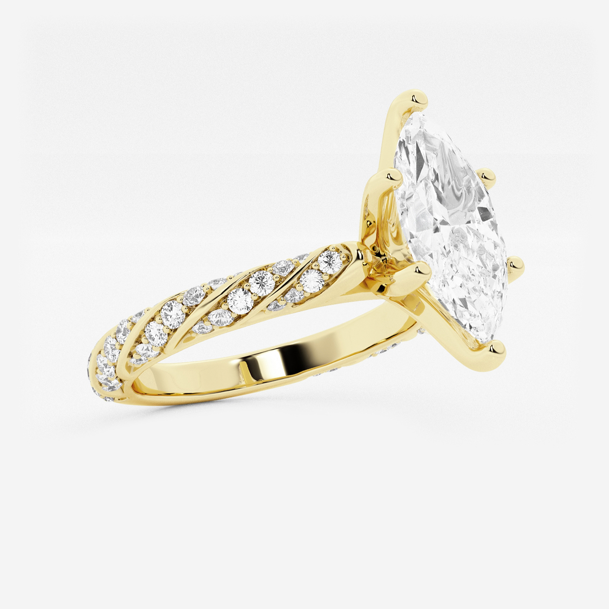 Additional Image 1 for  2 ctw Marquise Lab Grown Diamond Ribbon Engagement Ring