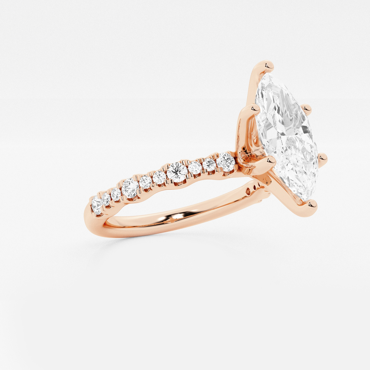Additional Image 1 for  1 7/8 ctw Marquise Lab Grown Diamond Station Engagement Ring