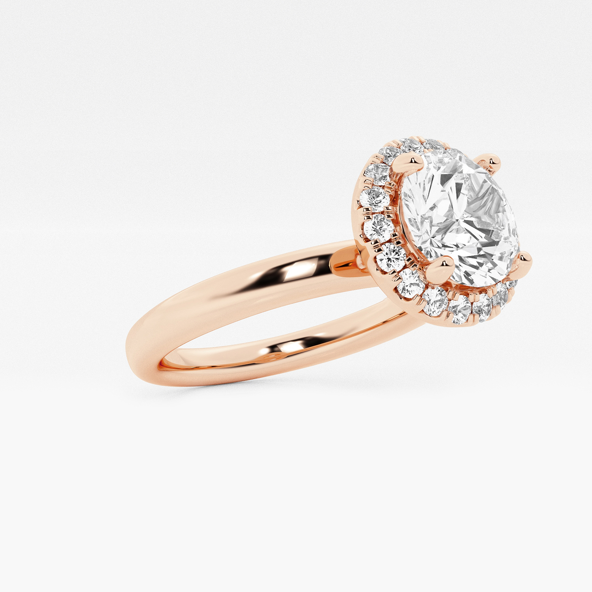 Additional Image 1 for  1 3/4 ctw Round Lab Grown Diamond Classic Solitaire Halo Engagement Ring