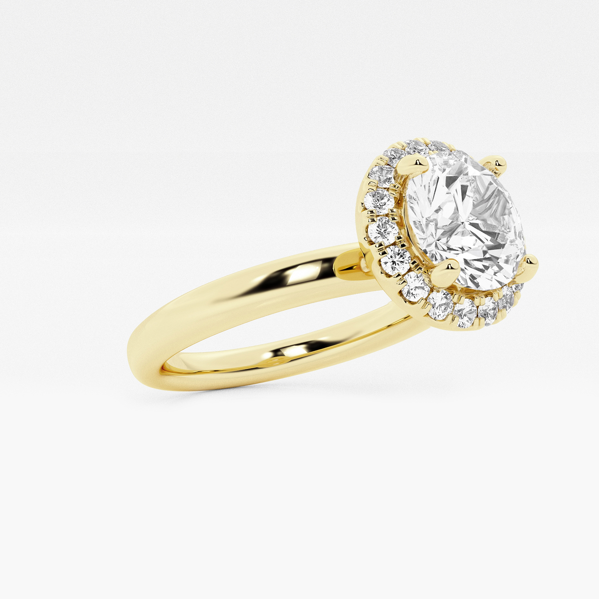 Additional Image 1 for  2 1/4 ctw Round Lab Grown Diamond Classic Solitaire Halo Engagement Ring