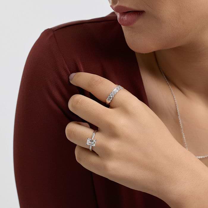 Additional Image 3 for  1 5/8 ctw Radiant Lab Grown Diamond Anniversary Band