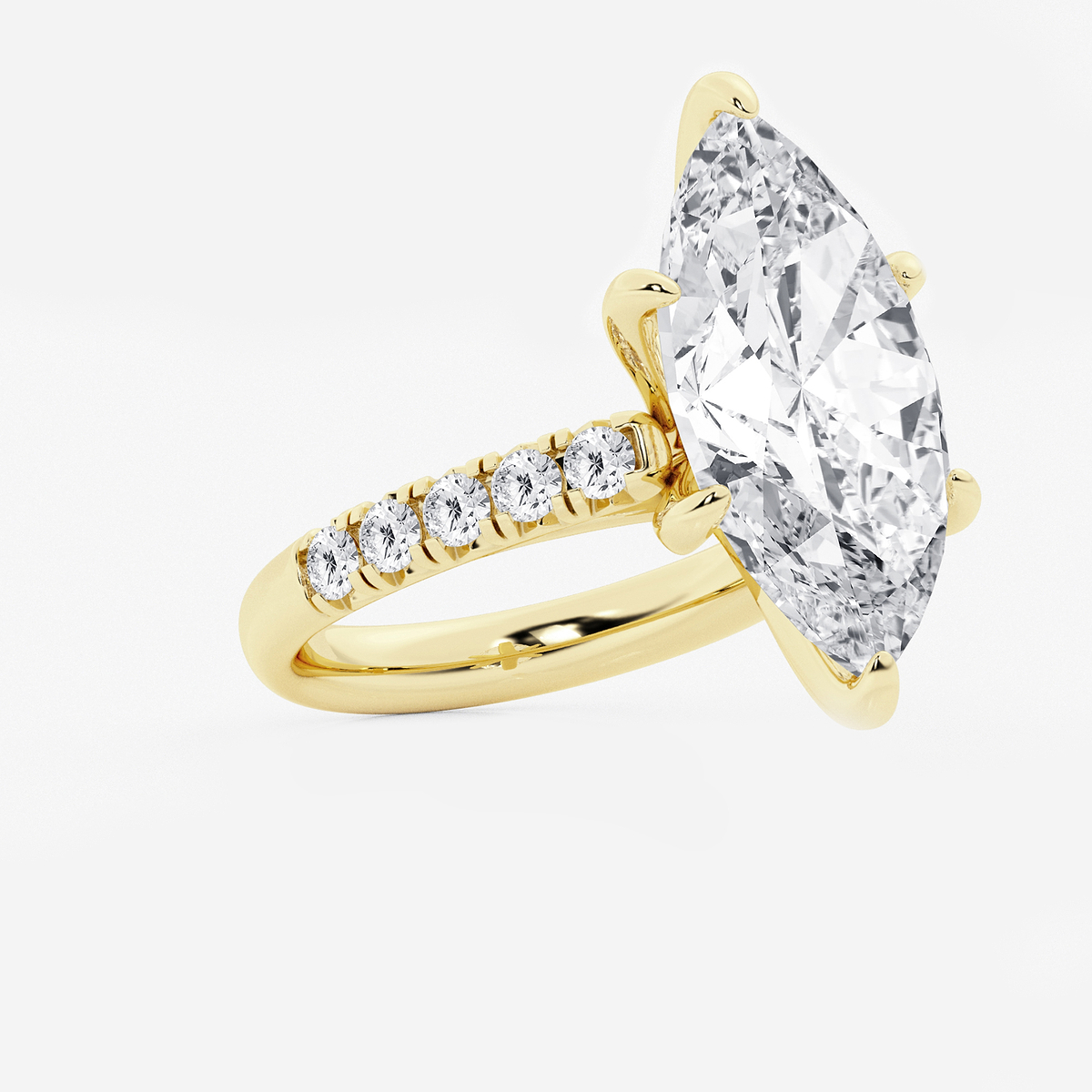 Additional Image 1 for  8 1/2 ctw Marquise Lab Grown Diamond French Pave Engagement Ring