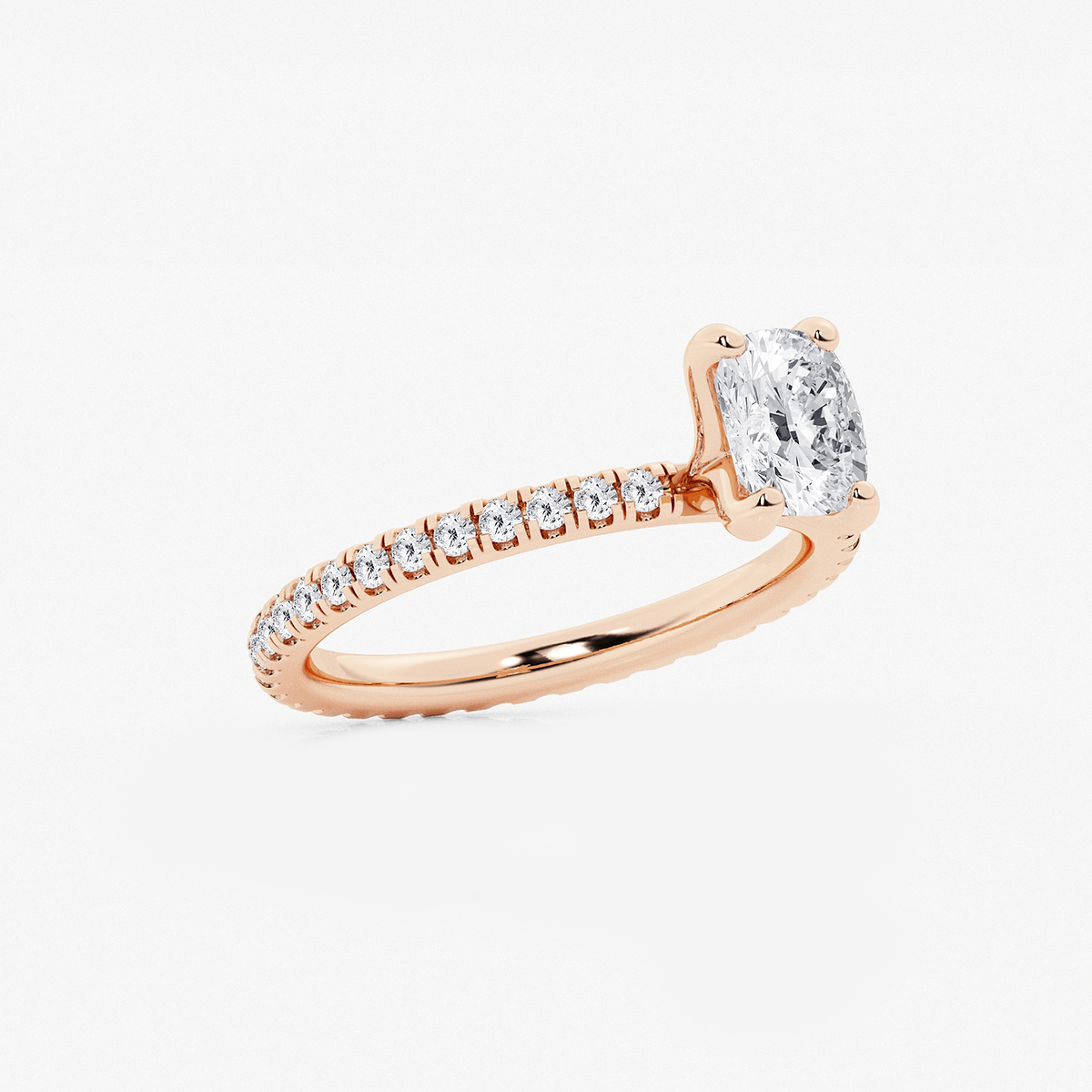 Additional Image 1 for  1 1/2 ctw Elongated Cushion Lab Grown Diamond Eternity Engagement Ring