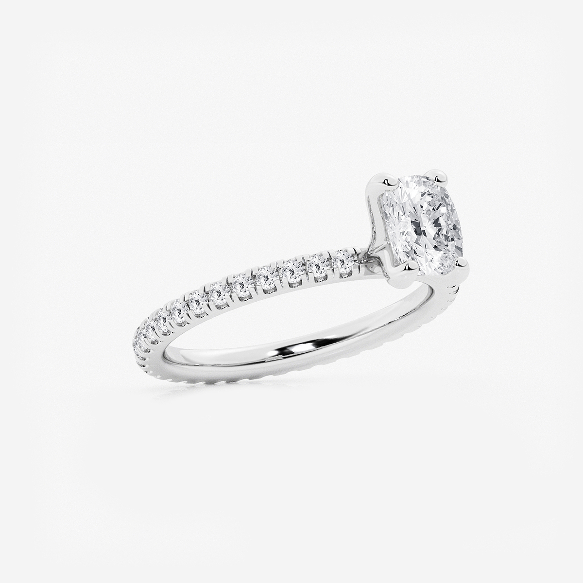 Additional Image 1 for  1 1/2 ctw Elongated Cushion Lab Grown Diamond Eternity Engagement Ring