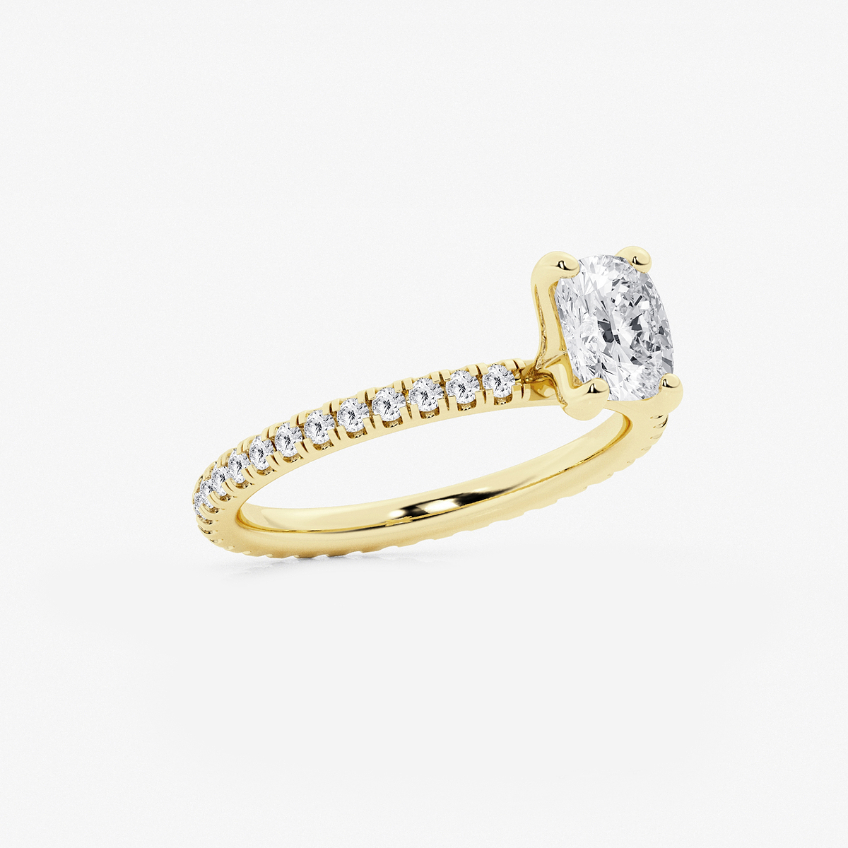 Additional Image 1 for  1 1/2 ctw Elongated Cushion Lab Grown Diamond Eternity Engagement Ring