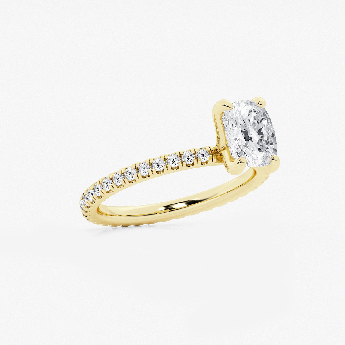 Additional Image 1 for  2 ctw Elongated Cushion Lab Grown Diamond Eternity Engagement Ring