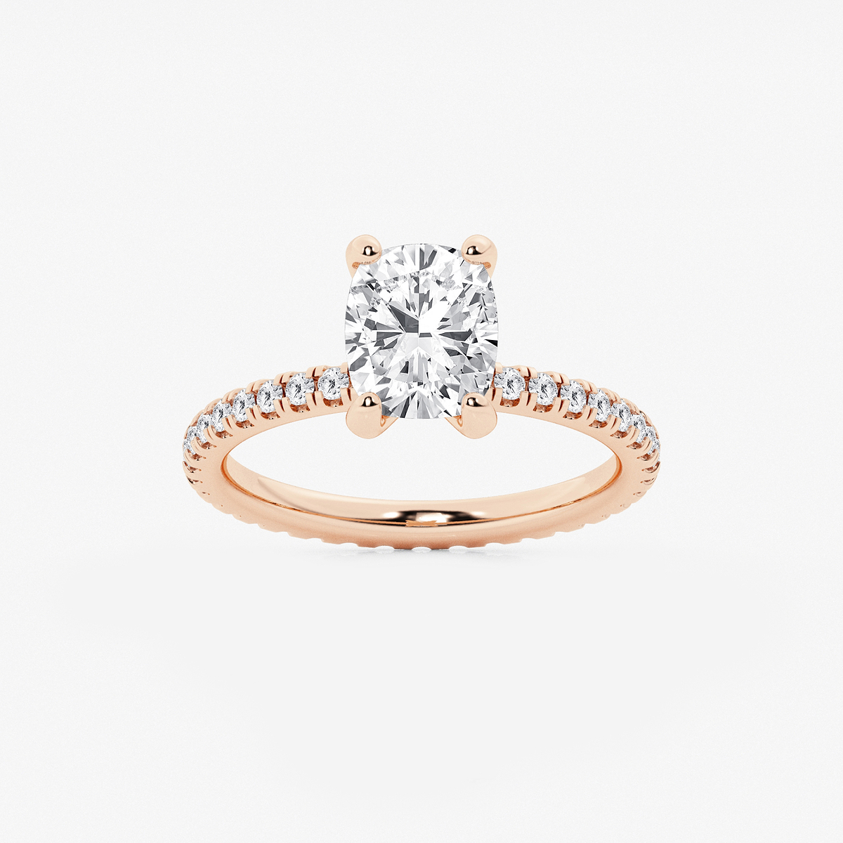 2 1/2 ctw Elongated Cushion Lab Grown Diamond Eternity Engagement Ring