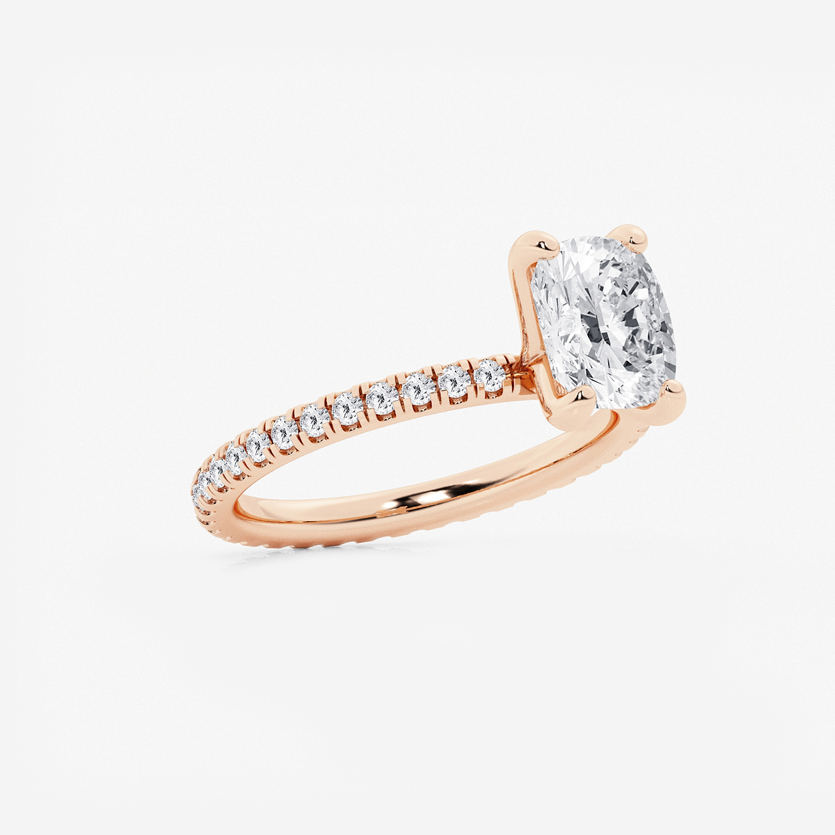 Additional Image 1 for  2 1/2 ctw Elongated Cushion Lab Grown Diamond Eternity Engagement Ring