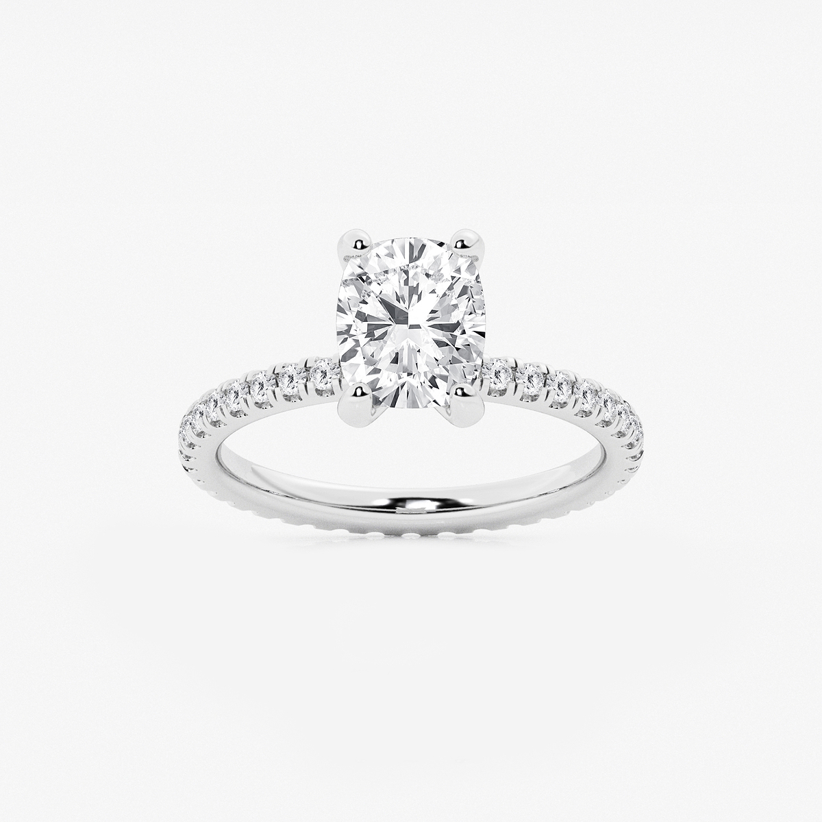 2 1/2 ctw Elongated Cushion Lab Grown Diamond Eternity Engagement Ring