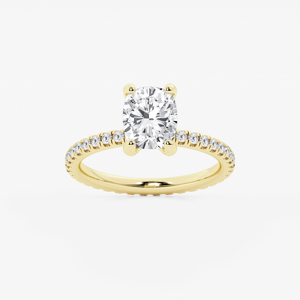 2 1/2 ctw Elongated Cushion Lab Grown Diamond Eternity Engagement Ring
