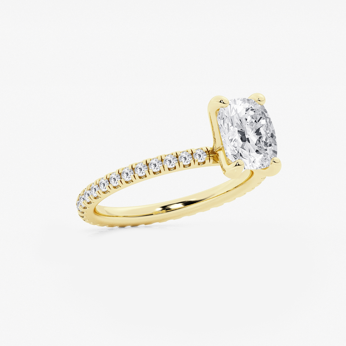 Additional Image 1 for  2 1/2 ctw Elongated Cushion Lab Grown Diamond Eternity Engagement Ring