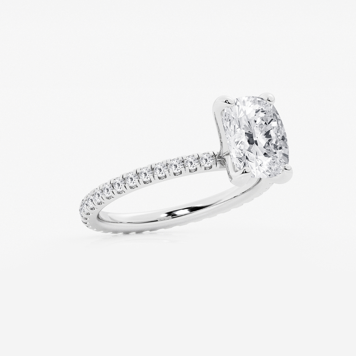 Additional Image 1 for  3 ctw Elongated Cushion Lab Grown Diamond Eternity Engagement Ring