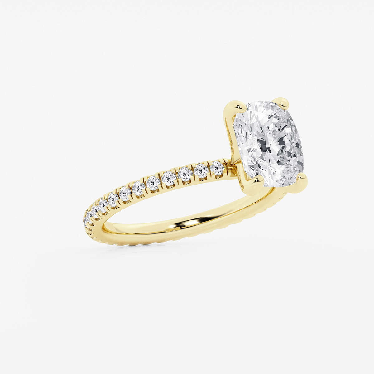 Additional Image 1 for  3 ctw Elongated Cushion Lab Grown Diamond Eternity Engagement Ring