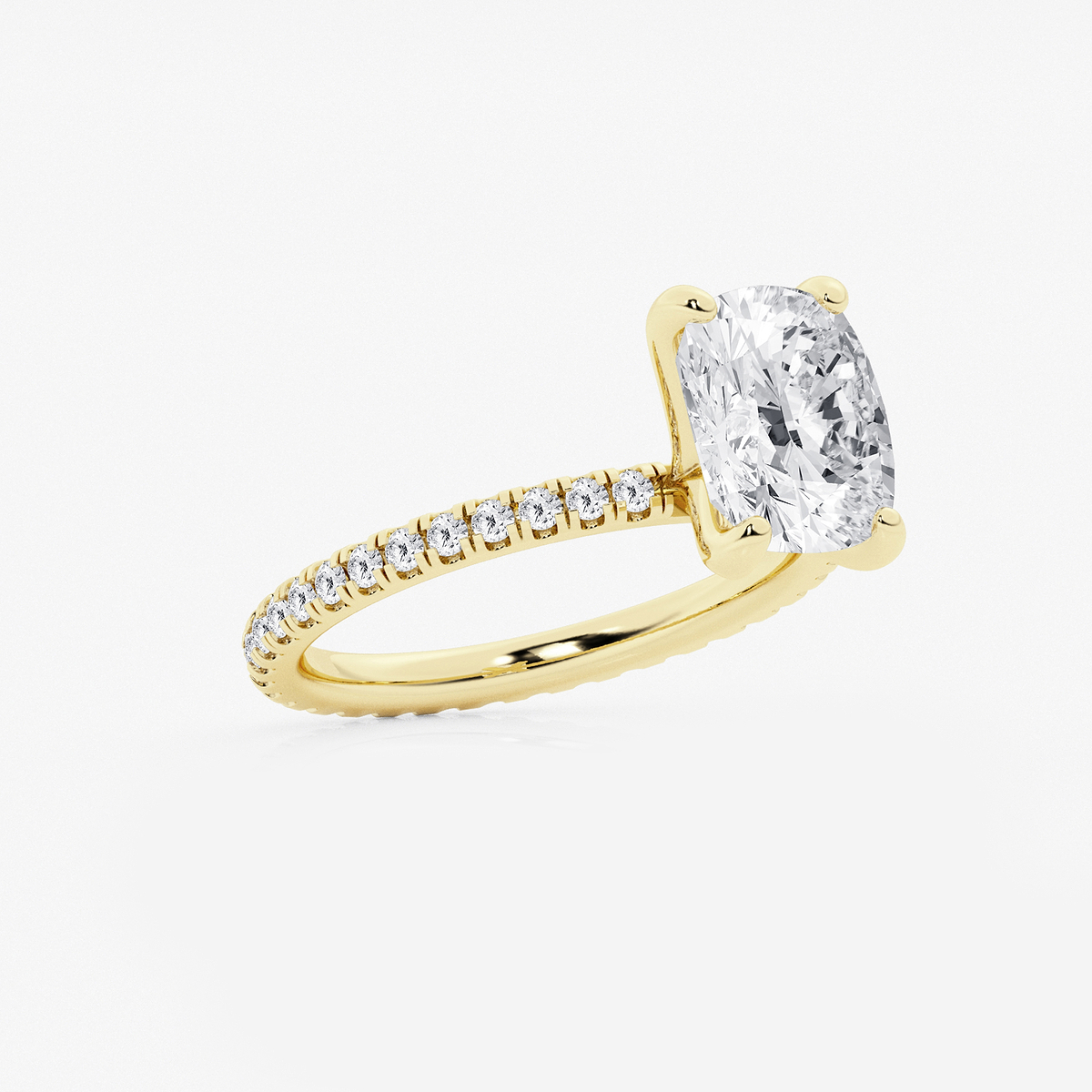 Additional Image 1 for  3 1/2 ctw Elongated Cushion Lab Grown Diamond Eternity Engagement Ring