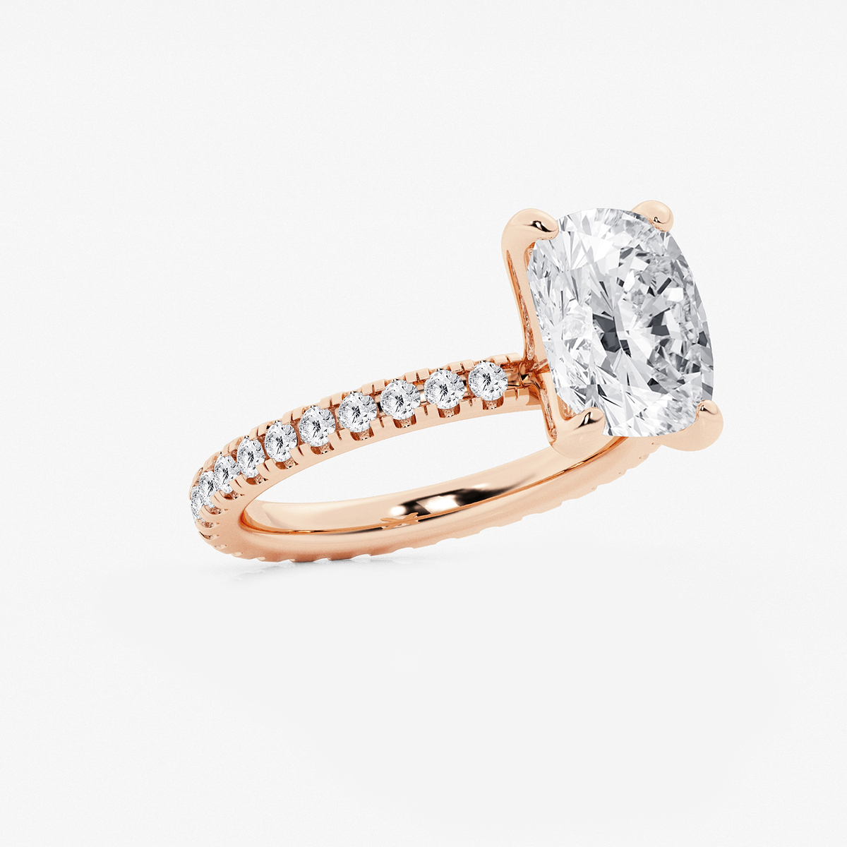 Additional Image 1 for  4 3/4 ctw Elongated Cushion Lab Grown Diamond Eternity Engagement Ring