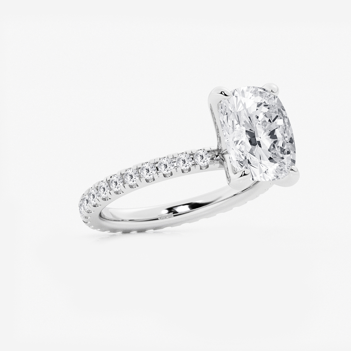 Additional Image 1 for  4 3/4 ctw Elongated Cushion Lab Grown Diamond Eternity Engagement Ring
