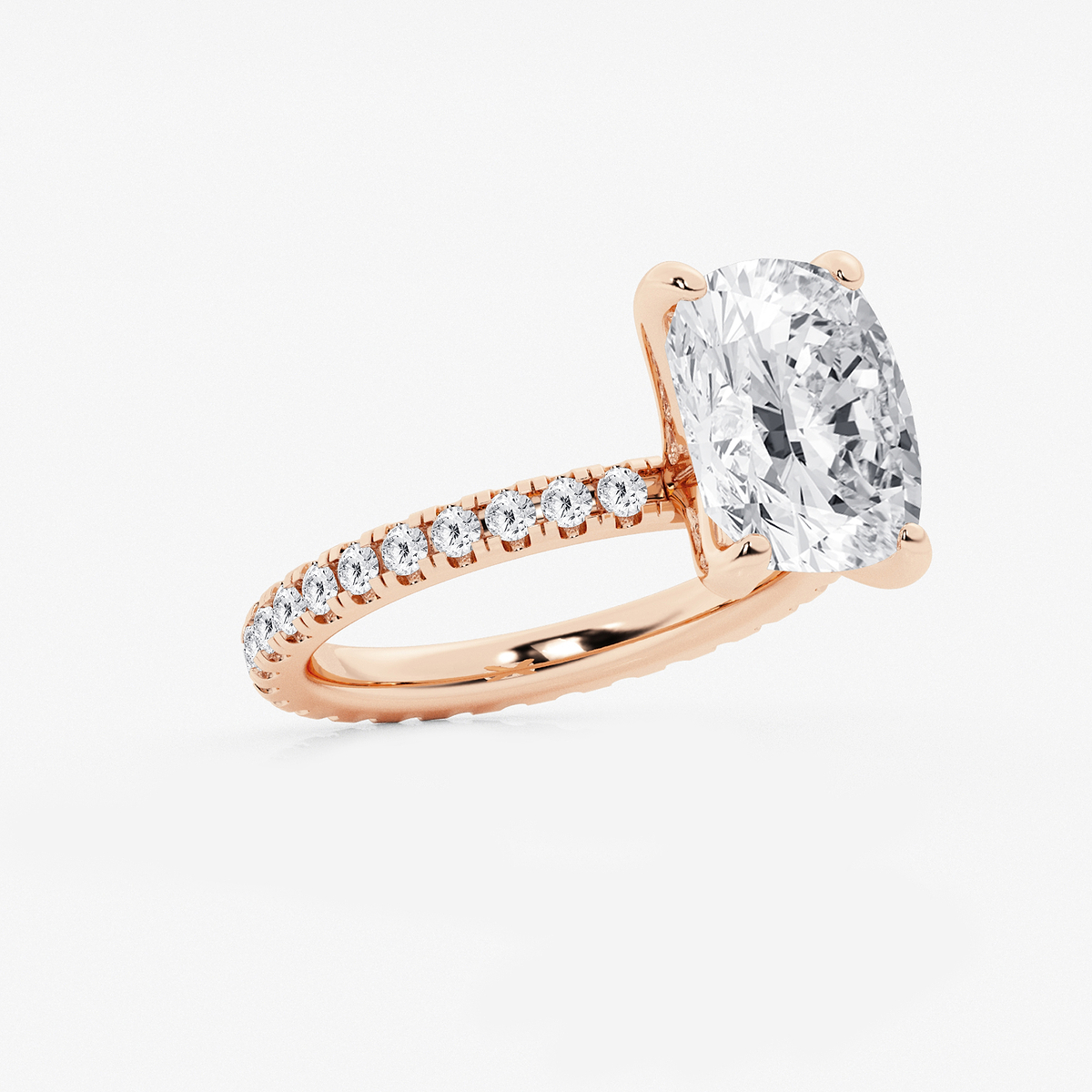 Additional Image 1 for  5 3/4 ctw Elongated Cushion Lab Grown Diamond Eternity Engagement Ring
