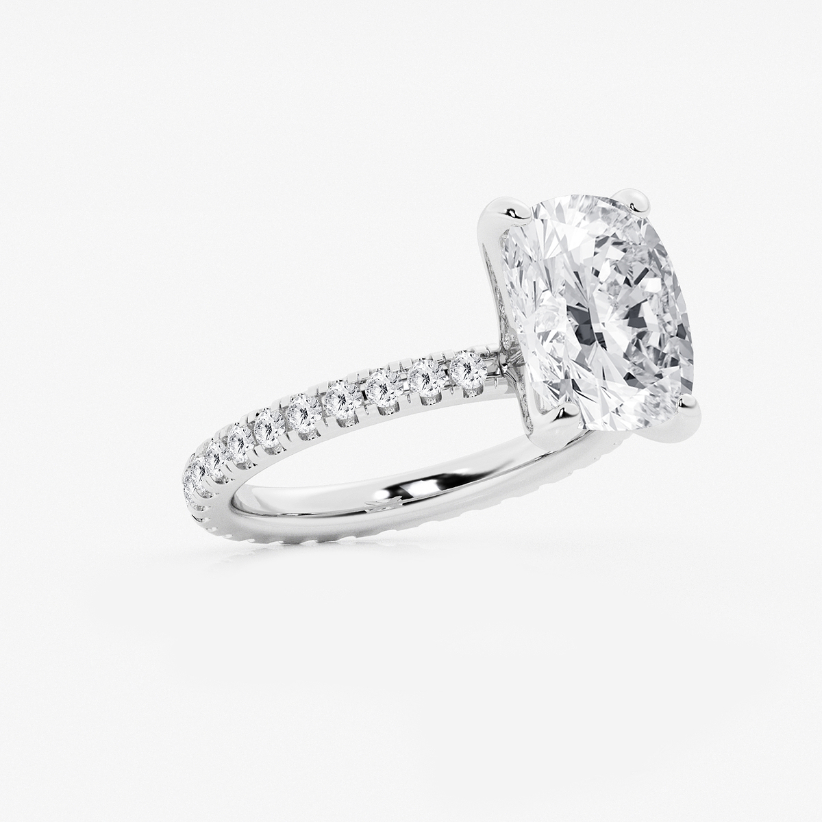 Additional Image 1 for  5 3/4 ctw Elongated Cushion Lab Grown Diamond Eternity Engagement Ring