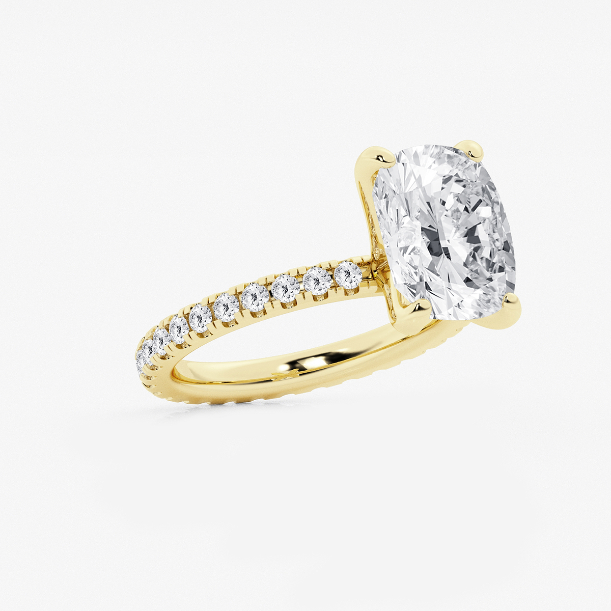 Additional Image 1 for  5 3/4 ctw Elongated Cushion Lab Grown Diamond Eternity Engagement Ring
