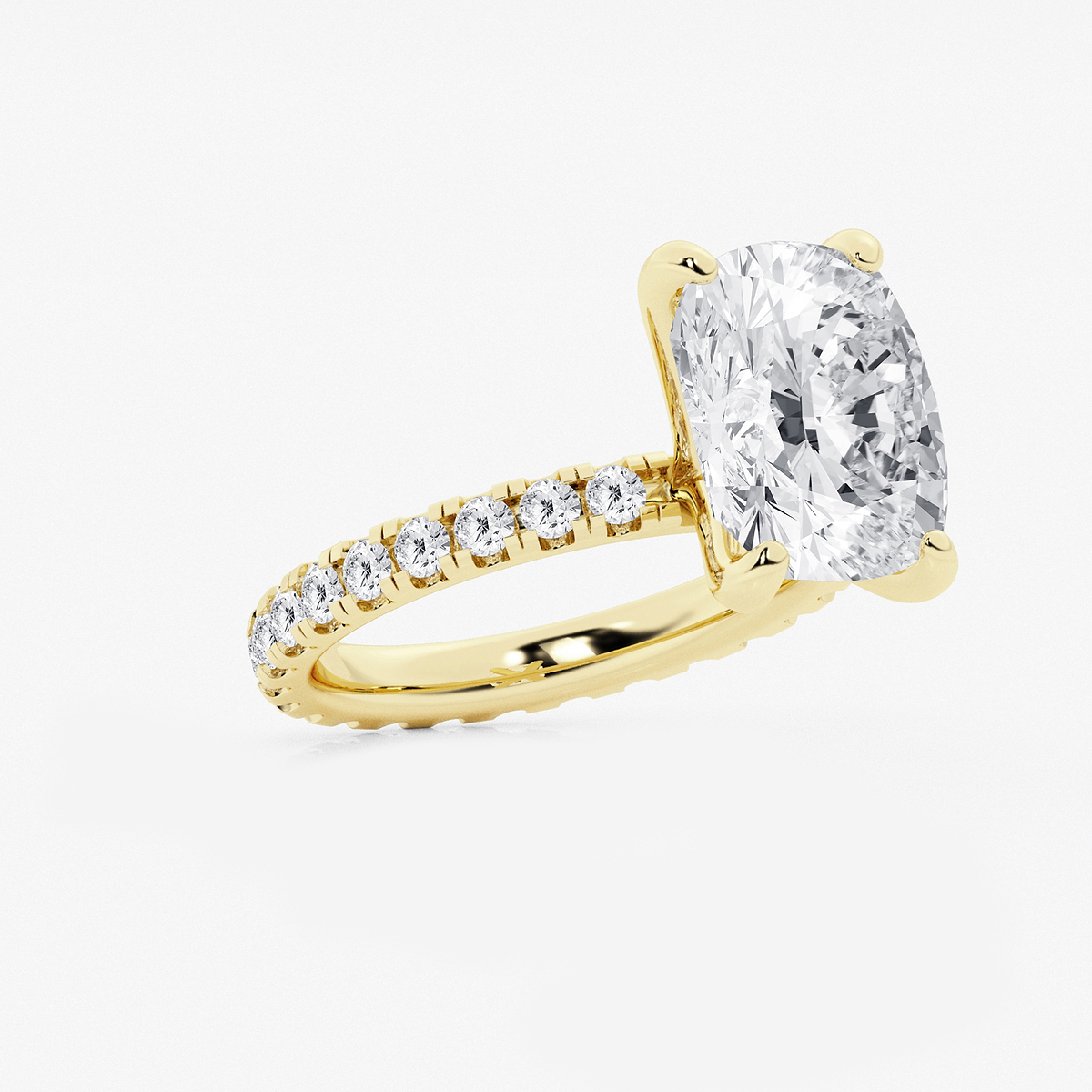 Additional Image 1 for  7 ctw Elongated Cushion Lab Grown Diamond Eternity Engagement Ring
