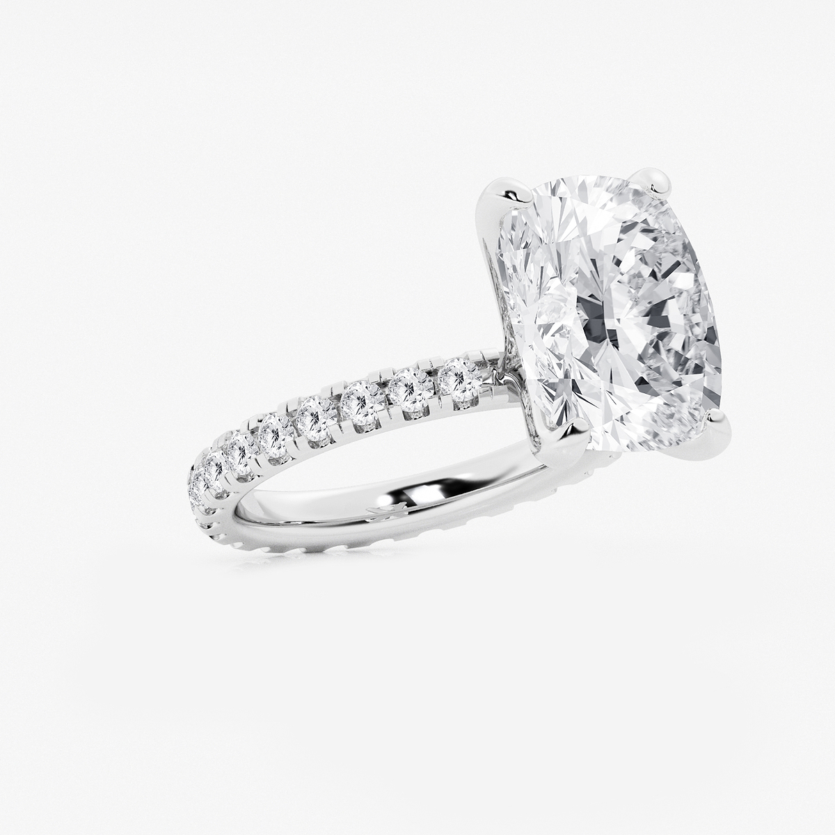 Additional Image 1 for  9 ctw Elongated Cushion Lab Grown Diamond Eternity Engagement Ring