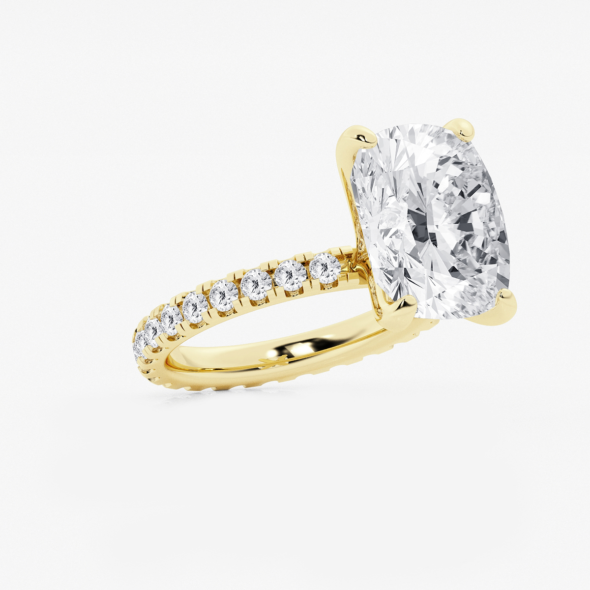 Additional Image 1 for  9 ctw Elongated Cushion Lab Grown Diamond Eternity Engagement Ring