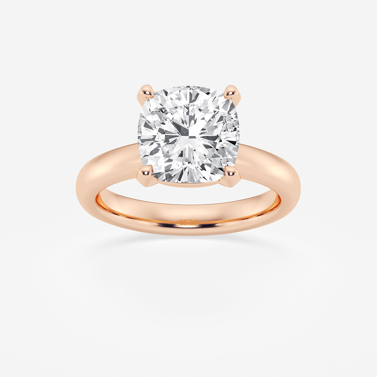 4 ctw Cushion Lab Grown Diamond Classic Solitaire Engagement Ring