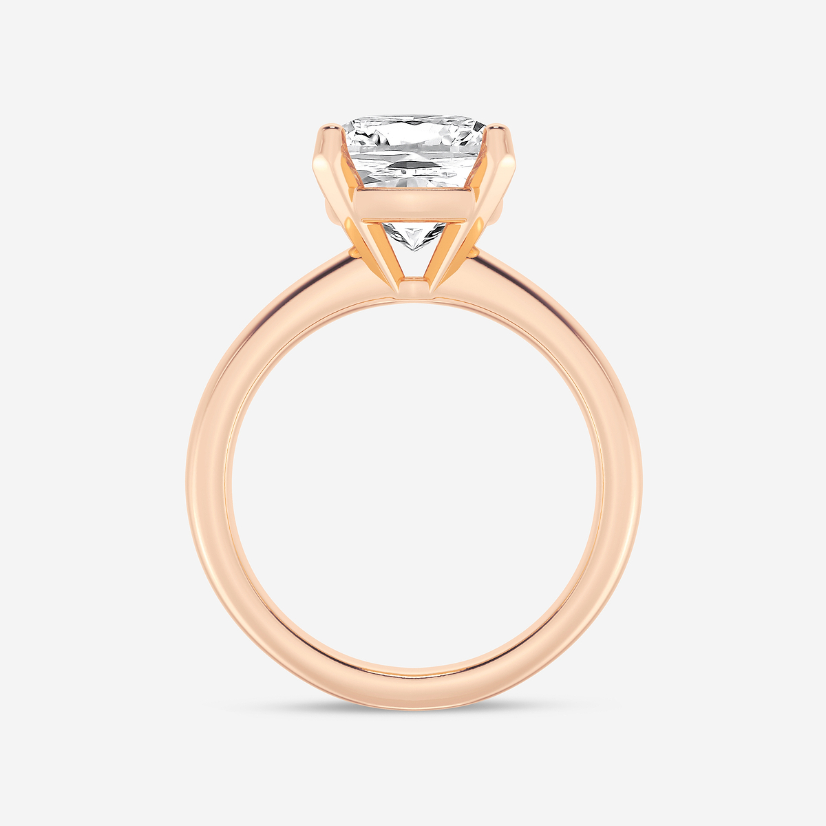 Additional Image 1 for  4 ctw Cushion Lab Grown Diamond Classic Solitaire Engagement Ring