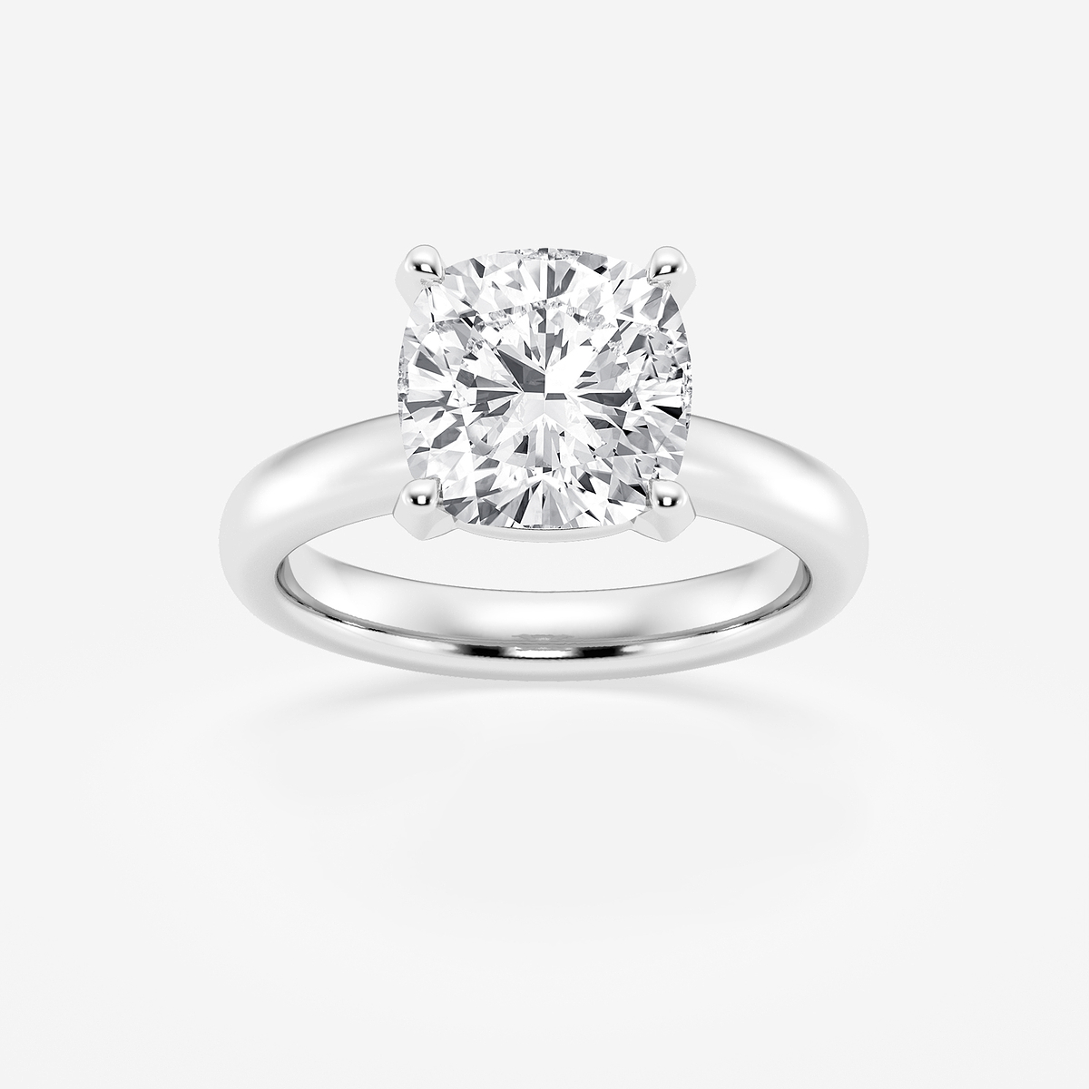 4 ctw Cushion Lab Grown Diamond Classic Solitaire Engagement Ring
