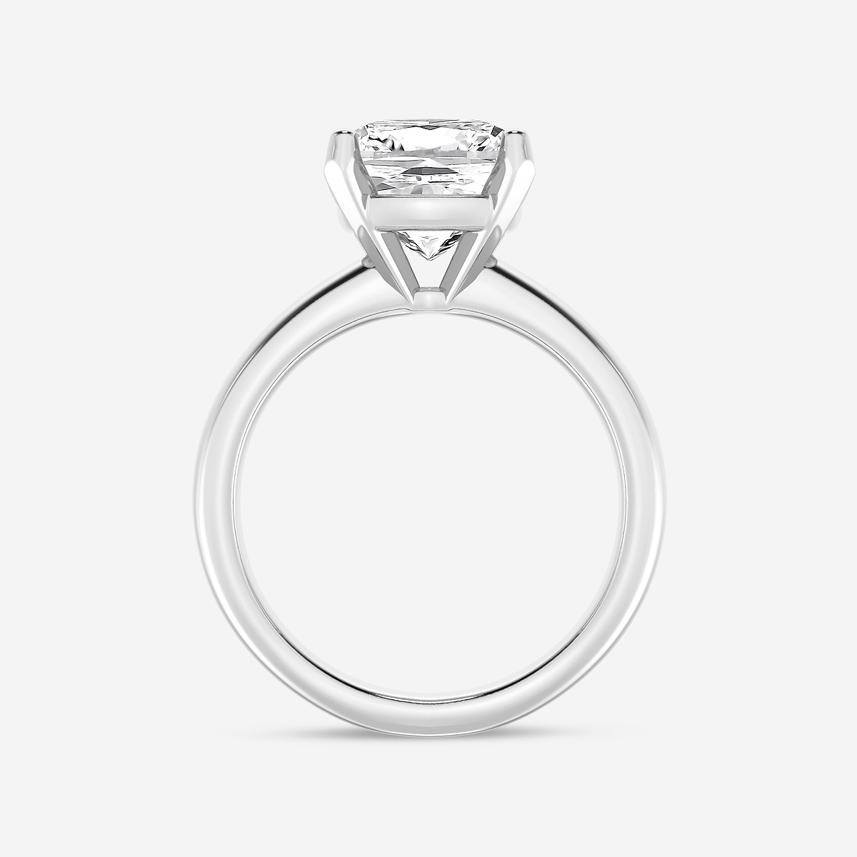 Additional Image 1 for  4 ctw Cushion Lab Grown Diamond Classic Solitaire Engagement Ring