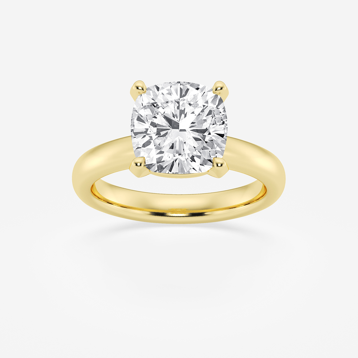 4 ctw Cushion Lab Grown Diamond Classic Solitaire Engagement Ring