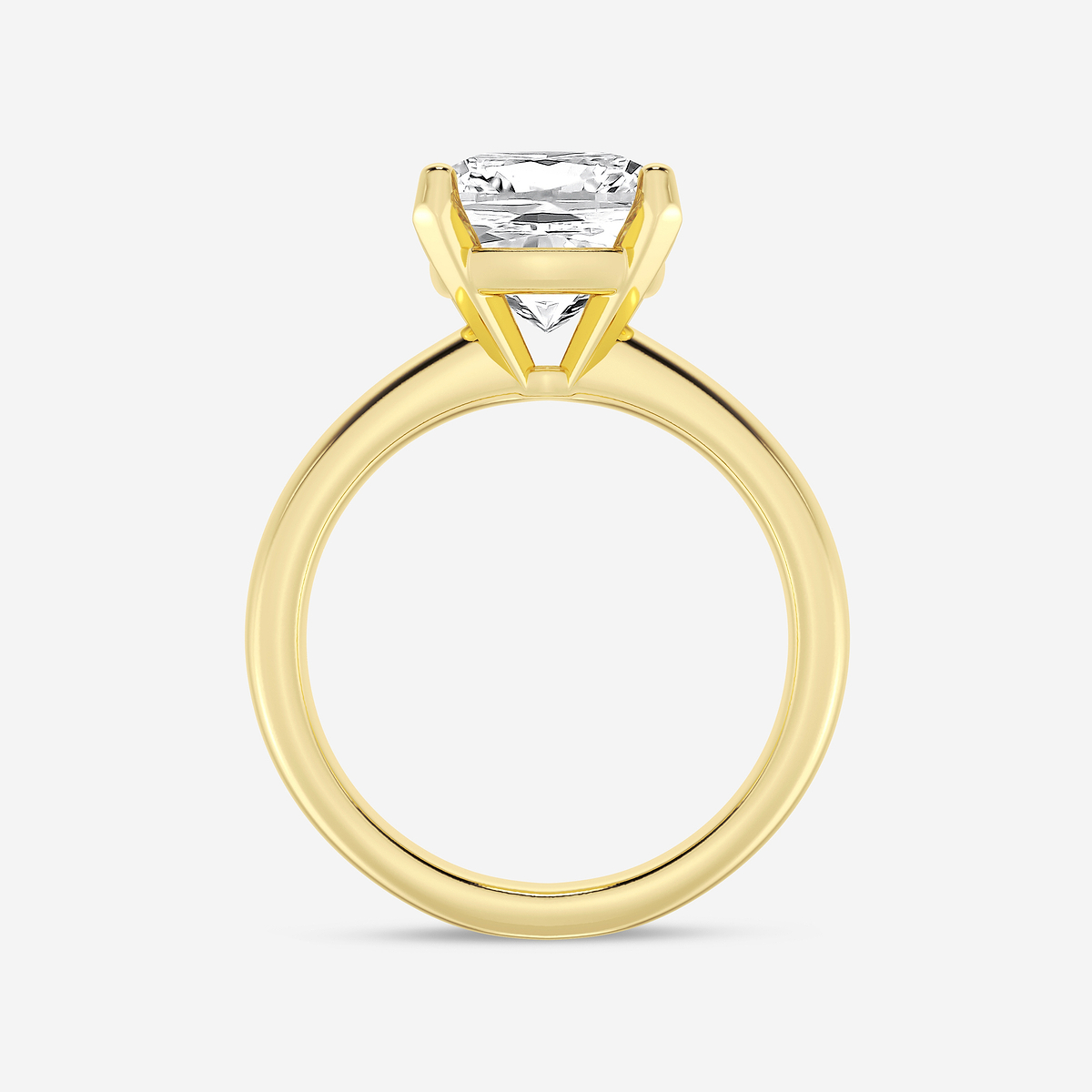 Additional Image 1 for  4 ctw Cushion Lab Grown Diamond Classic Solitaire Engagement Ring
