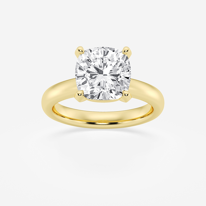 4 ctw Pear and Emerald Lab Grown Diamond Two Stone Engagement Ring 14K Yellow Gold, FG, VS2+