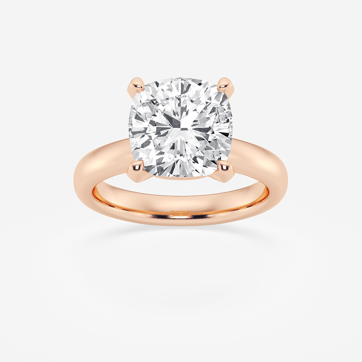 5 ctw Cushion Lab Grown Diamond Classic Solitaire Engagement Ring