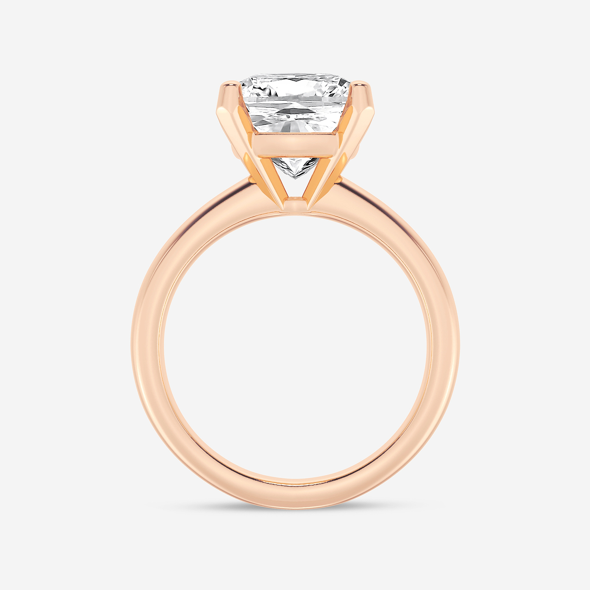 Additional Image 1 for  5 ctw Cushion Lab Grown Diamond Classic Solitaire Engagement Ring