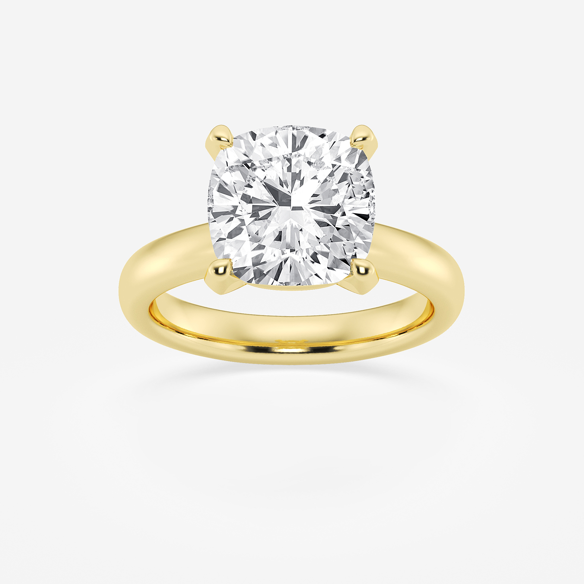 5 ctw Cushion Lab Grown Diamond Classic Solitaire Engagement Ring